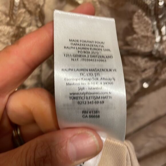 RALPH Lauren light pink woman’s beaded special occasion dress - Picture 14 of 16